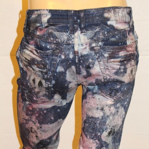 New ROBIN'S JEAN Motard Slim Jeans SZ 40 - Picture 5 of 8